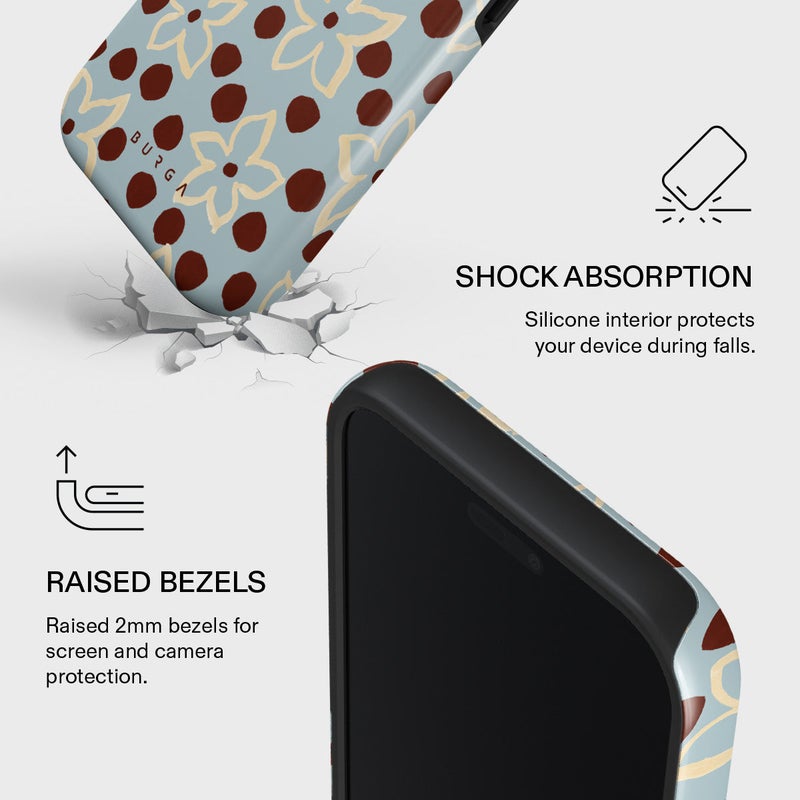 بورجا جراب بورجا لهاتف آيفون  برو ماكس بتصميم أوندا بريميوم متوافق مع طبقة هجينة مزدوجة صلبة + حماية سيليكون - غطاء هاتف مقاوم للخدش والصدمات - Image 4